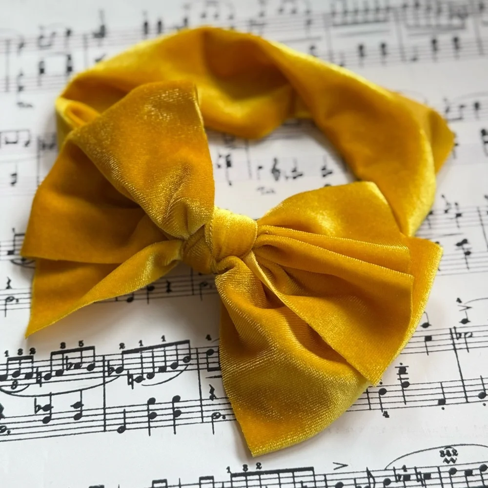 Velvet Soft and Stretchy Golden Headband for Newborns to 4 Years